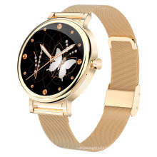 LW06 Luxury Steel Band Ladies Smartwatch Heart Rate Waterproof Round Smart Watch IP68 2021